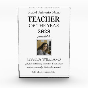 Teacher of the Year Teaching Education School Acrylic Award