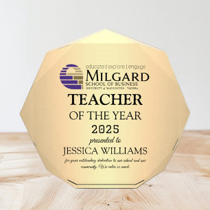 Teacher of the Year Teaching Education School  Acrylic Award