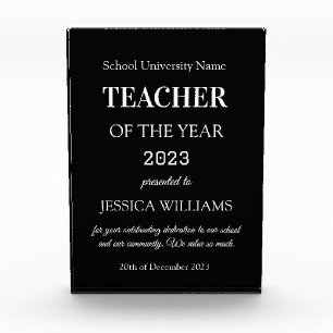 Teacher of the Year Teaching Education School Acrylic Award