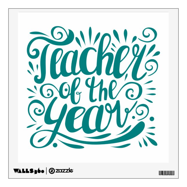 Teacher of the Year Wall Decal (Front)