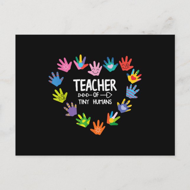 Teacher of Tiny Humans Kindergarten Preschool Postcard (Front)
