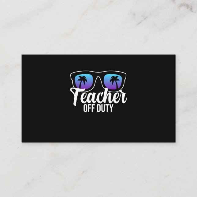 Teacher Off Duty Retired School Teaching Student G Enclosure Card (Front)
