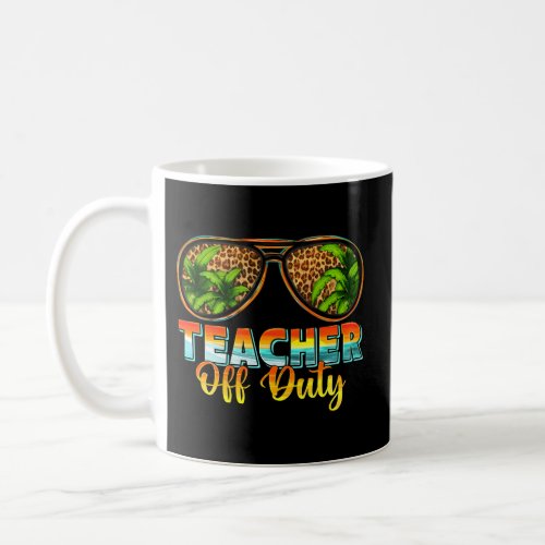 Teacher Off Duty Sunglass Leopard Summer Viber Coffee Mug