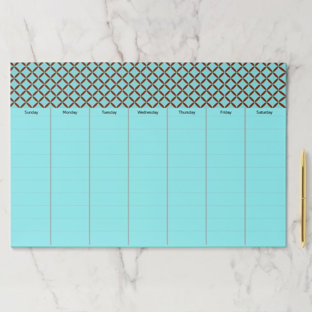 Teacher Office Desk Weekly Schedule Paper Pad Gift (Insitu)