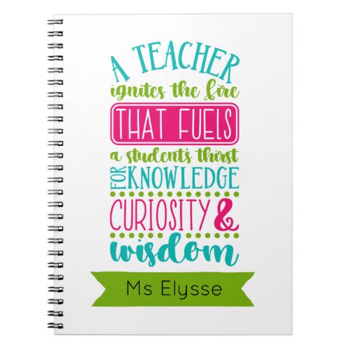 Teacher Office Gifts _ Inspirational Quotes Notebook