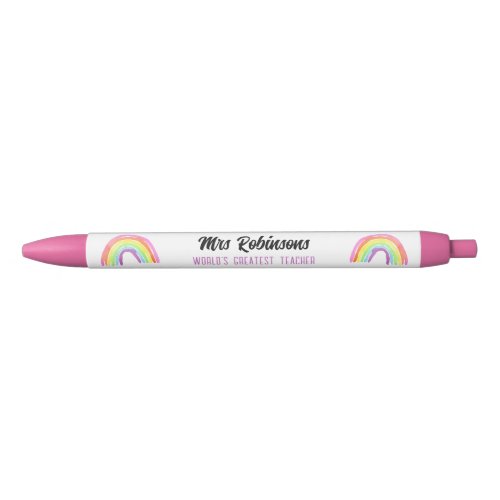 Teacher Office Gifts _ Personalized Pens Rainbow