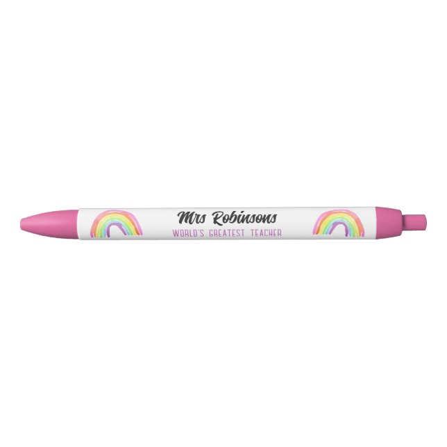 Teacher Office Gifts - Personalized Pens Rainbow (Front)