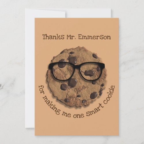 Teacher One Smart Cookie Thank You Card 