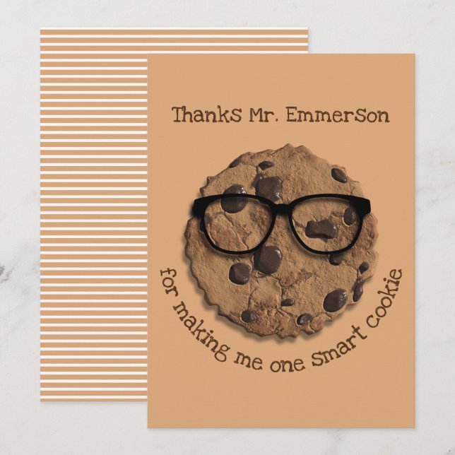 Teacher One Smart Cookie Thank You Card (Front/Back)