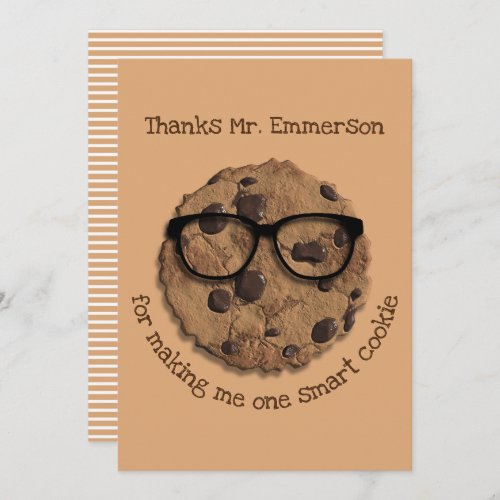 Teacher One Smart Cookie Thank You Card