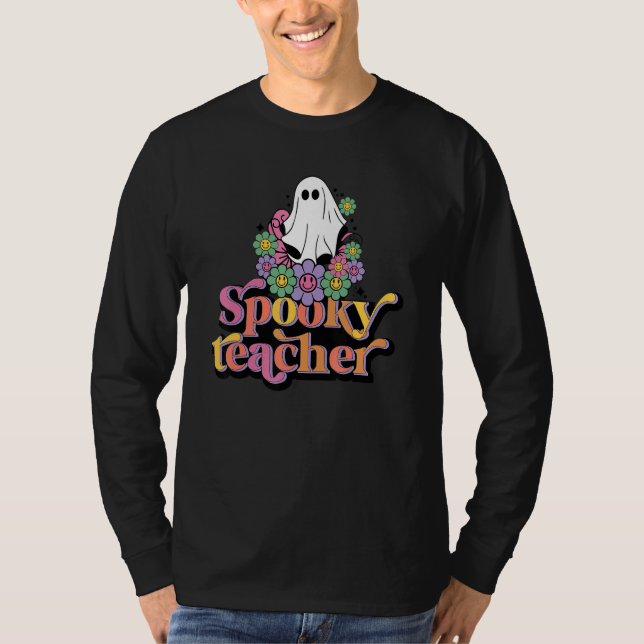 Teacher One Spooky Teacher Halloween Costume 3 T-Shirt (Front)