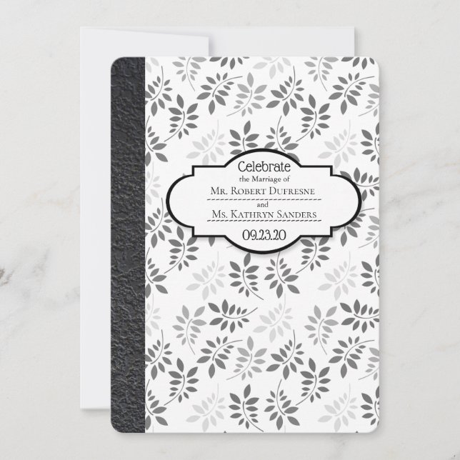 Teacher or College Students Wedding Invitation (Front)