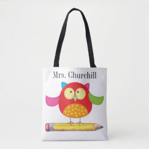 Teacher Owl Print All Over Bag