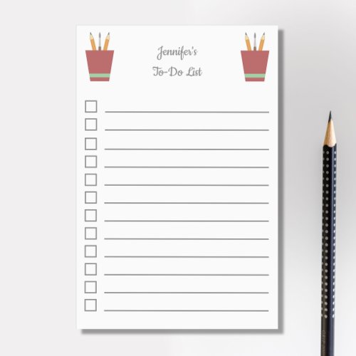 Teacher Pencil Box To_Do List Post_it Notes