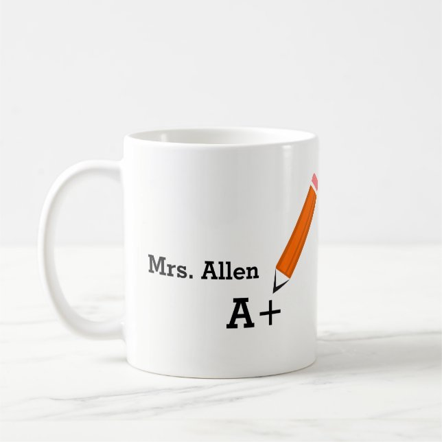 Teacher Pencil Design Mug (Left)