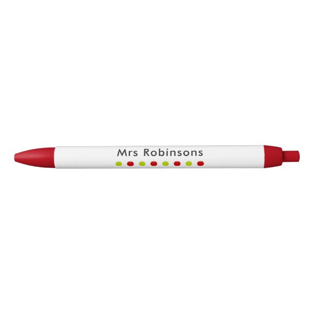 Teacher Pens Apple Red and Green Personalized Name (Front)