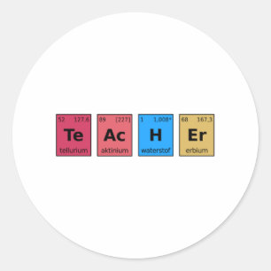 Teacher Periodic Table Classic Round Sticker