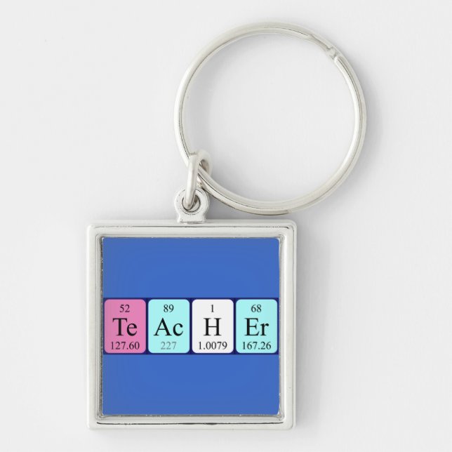 Teacher periodic table name keyring (Front)