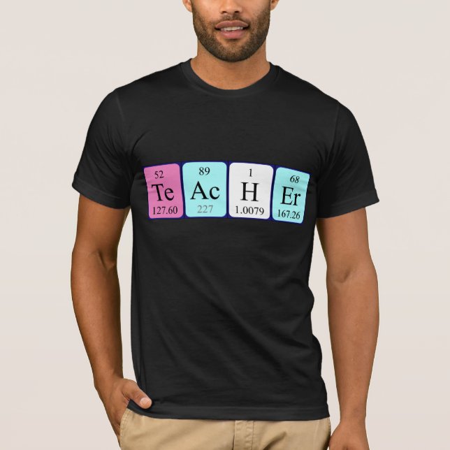 Teacher periodic table name shirt (Front)