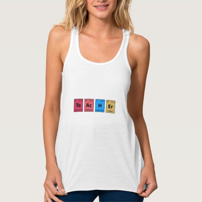 Teacher Periodic Table Tank Top (Front)