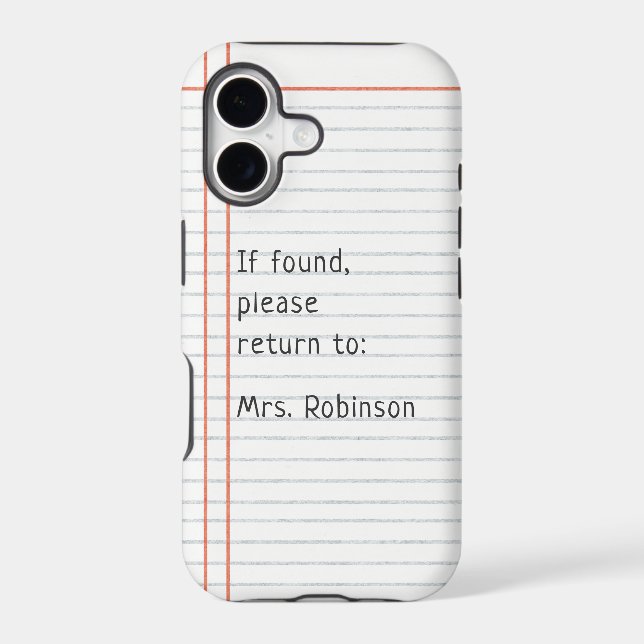 Teacher Personalized Name Iphone Case (Back)