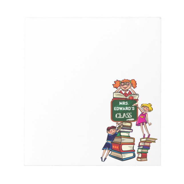 Teacher  PERSONALIZED NAME's Class Notepad (Front)