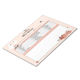 Teacher Personalized Notepad, Note From Teacher