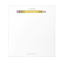 Teacher Personalized Notepad with No. 2 Pencil