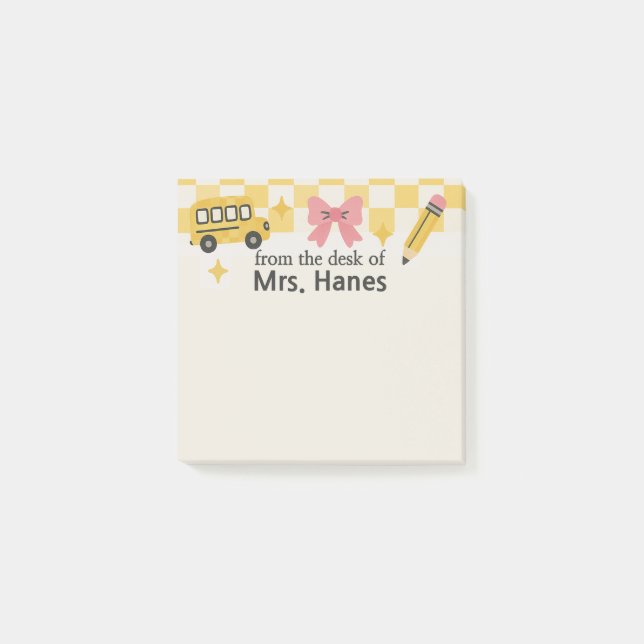 Teacher Personalized Notes (Front)
