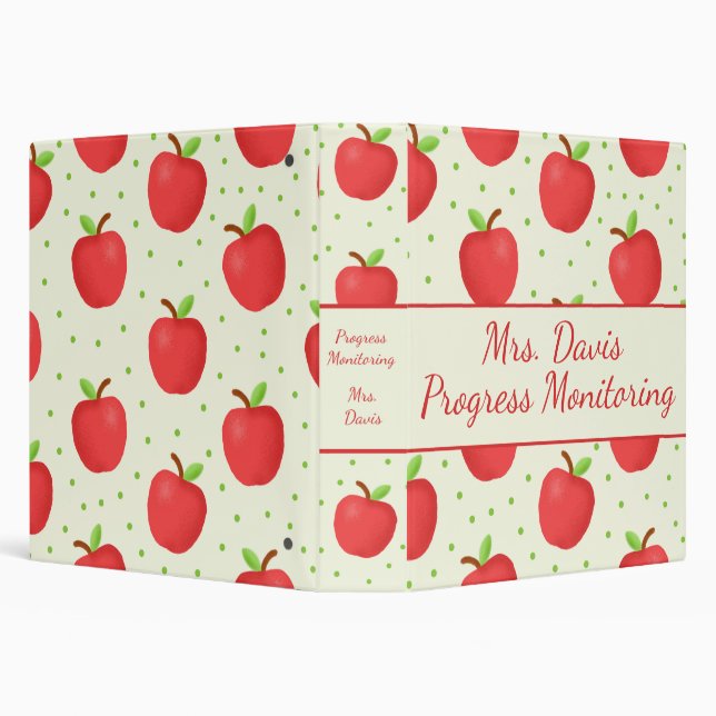 Teacher Personalized Progress Monitoring  3 Ring Binder (Background)