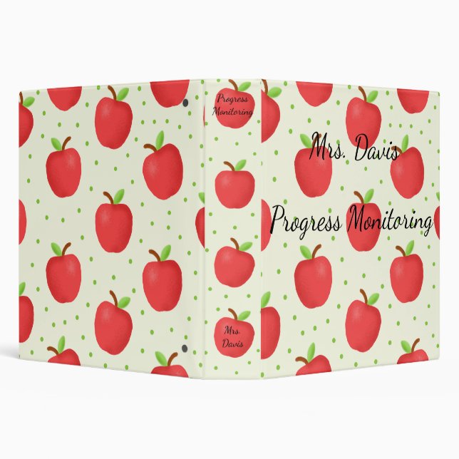 Teacher Personalized Progress Monitoring  3 Ring Binder (Background)