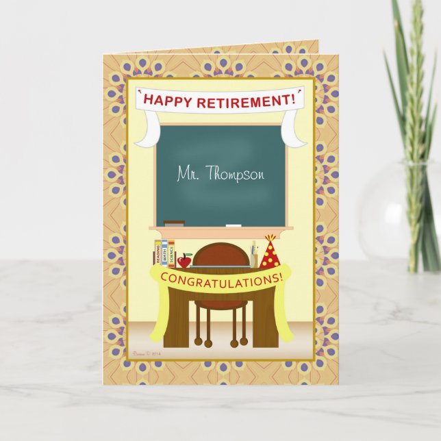 Teacher Personalized Retirement Party Invitation (Front)