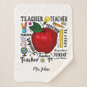 Teacher Personalized Sherpa Blanket