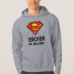 Teacher Personalized Superman Logo Hoodie