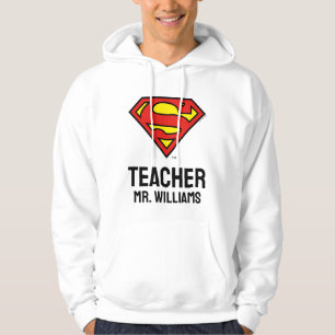 Teacher Personalized Superman Logo Hoodie