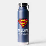 Teacher Personalized Superman Logo Water Bottle<br><div class="desc">While the term "Superman Teacher" is often used lightheartedly,  it highlights the importance of exceptional educators in our schools. If you are a Teacher,  use this product with pride. Have a special Teacher in your life? This product would make a great gift!</div>