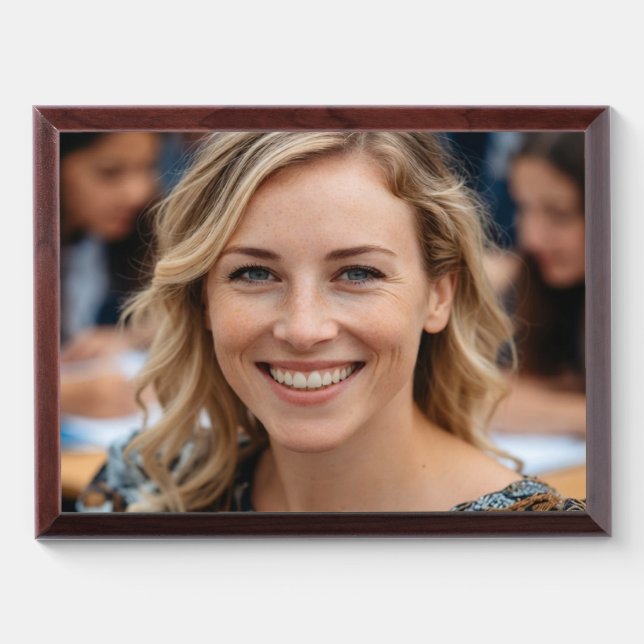 Teacher Photo Customize Personalize Award Plaque (Horizontal)