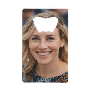 Teacher Photo Customize Personalize Credit Card Bottle Opener