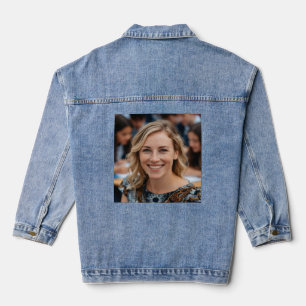 Teacher Photo Customize Personalize Denim Jacket