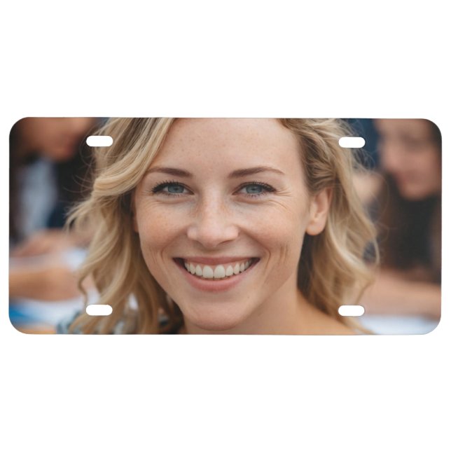 Teacher Photo Customize Personalize License Plate (Front)