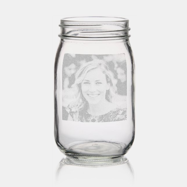 Teacher Photo Customize Personalize Mason Jar (Glassware)