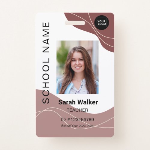 Teacher photo ID of an employee or student Mocco Badge