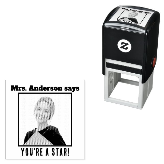 Teacher Photo Personalized You're a Star Self-inking Stamp (In Situ)