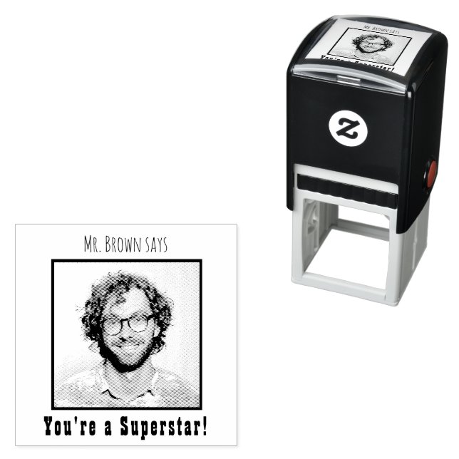 Teacher Photo Personalized You're a Superstar Self-inking Stamp (In Situ)