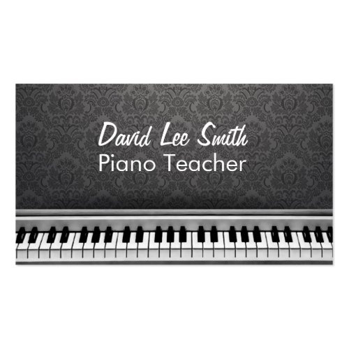 Teacher piano Double-Sided standard business cards (Pack of 100)