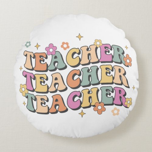 Teacher Pillow Groovy Classroom Decor Gift
