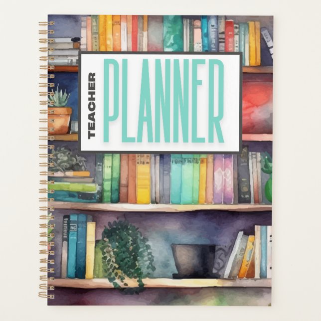 Teacher Planner -  Bookshelf (Front)