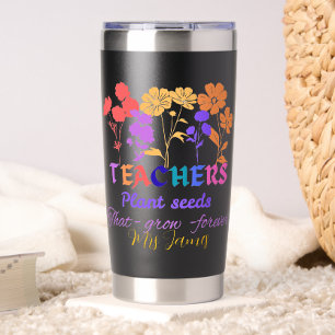 Teacher plant seed personalized teacher's day insulated tumbler
