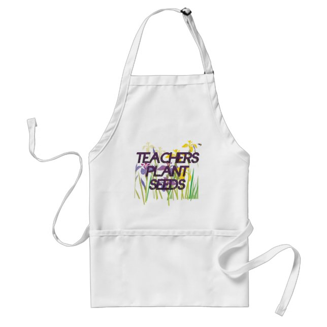 TEACHER PLANT SEEDS ADULT APRON (Front)