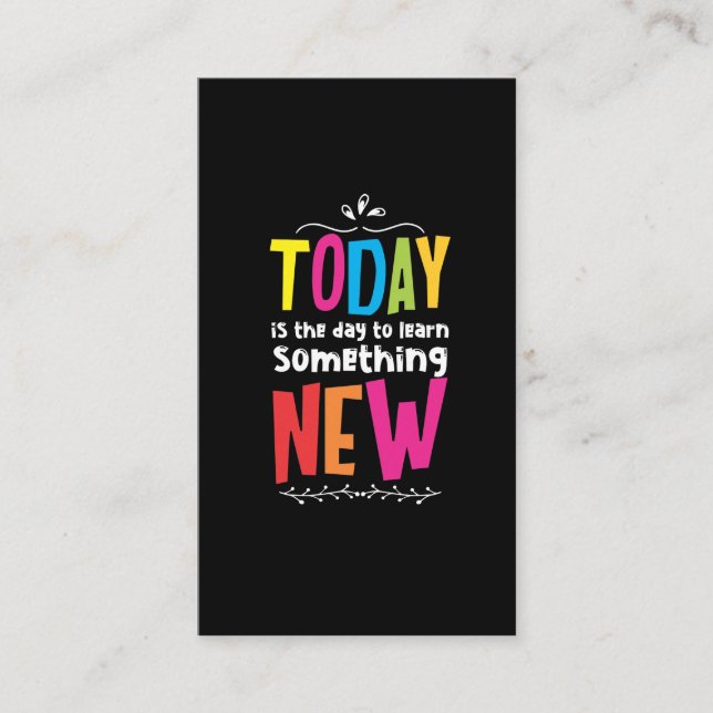 Teacher Positive Mindset School Educator Business Card (Front)